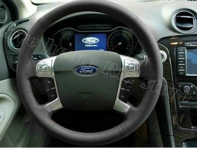 Ford Mondeo (2007-2013) специальная оплетка на руль и натуральной кожи, под прошивку ниткой