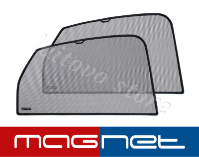 Peugeot 2008 (2013-2016) комплект бескрепёжныx защитных экранов Chiko magnet, задние боковые (Стандарт)